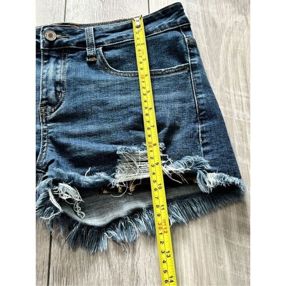 KanCan Los Angeles leopard distressed jean shorts size M - Picture 8 of 11